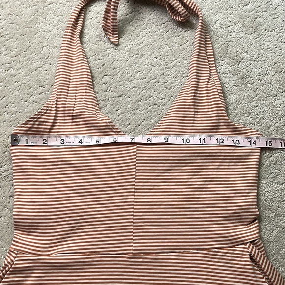 Pact Organic Cotton Shell Stripe Fit & Flare Halter Dress - S - Picture 7 of 12